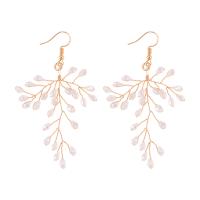 Acrylic Drop Earring, Brass, with Acrylic, Tree, for woman 