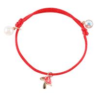 Brass Bracelets, with Plastic Pearl, mushroom, fashion jewelry & retractable & for woman Approx 8.66 Inch 