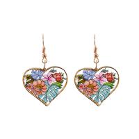 Acrylic Drop Earring, Zinc Alloy, with Acrylic, Heart, fashion jewelry & for woman 
