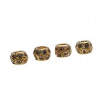 Iron Spacer Beads, DIY & with rhinestone, golden, 8-15mm 