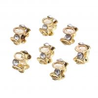 Zinc Alloy Spacer Beads, DIY & with rhinestone 14mm 