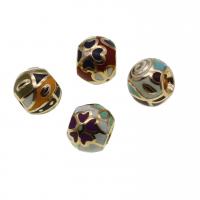 Perlas de esmalte latón, metal, Bricolaje, más colores para la opción, 10mm, Vendido por UD