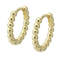 Brass Huggie Hoop Earring, Round, gold color plated, fashion jewelry & for woman, golden 