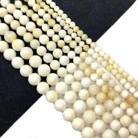 La Perla de Concha Natural, Nácar, Esférico, Bricolaje & diverso tamaño para la opción, Blanco, longitud:aproximado 15 Inch, Vendido por Sarta