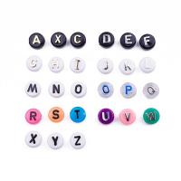 Acryl Alphabet Perlen, Alphabet-Buchstabe, DIY & Emaille, keine, 10x6mm, 50PCs/Tasche, verkauft von Tasche