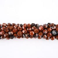 Бусины из камня махагон-обсидиан, коричневато-красный обсоди, Круглая, полированный, поверхность звездообразной резки & DIY, 8mm, длина:14.96 дюймовый, продается Strand