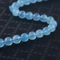 Aquamarin Perlen, rund, poliert, DIY & verschiedene Größen vorhanden, hellblau, 6-10mm, Länge:14.96 ZollInch, verkauft von Strang