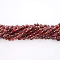 Natural Garnet Beads, with Seedbead, Lantern, polished, DIY & faceted, 6-8mm .96 Inch 