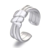 metal Anillo de dedo Cuff, chapado, ajustable & para mujer, más colores para la opción, tamaño:6-8, Vendido por UD