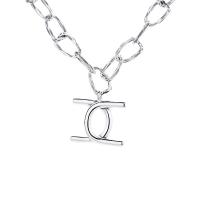 Sterling Silver Jewelry Necklace, 925 Sterling Silver, platinum color plated, for woman Approx 19.68 Inch 