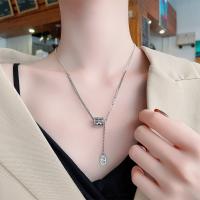 Sterling Silver Jewelry Necklace, 925 Sterling Silver, platinum color plated, for woman Approx 17.71 Inch 