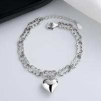 Sterling Silver Bracelets, 925 Sterling Silver, for woman, silver color Approx 6.3 Inch 