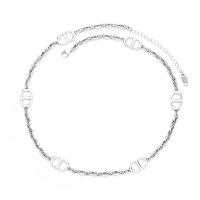 Collar de la joyería de plata esterlina, Plata de ley 925, para mujer, plateado, longitud:aproximado 15.74 Inch, Vendido por UD