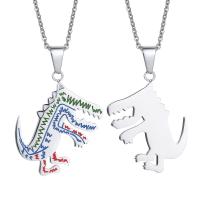 Acier inoxydable 304 collier, Dinosaure, bijoux de mode & pour homme Environ 24 pouce, Vendu par PC