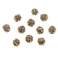 Abalorios de Hierro, fundición, Bricolaje & con diamantes de imitación, más colores para la opción, 8-10mm, Vendido por UD
