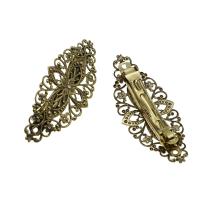 Hair Barrettes, Iron, for woman, golden, 79mm 