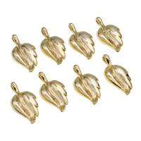 Iron Leaf Pendants, for woman, golden, 28mm 
