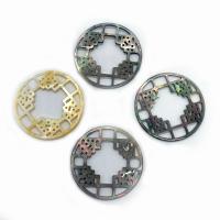 Natural Freshwater Shell Pendants, Round, DIY 35mm 