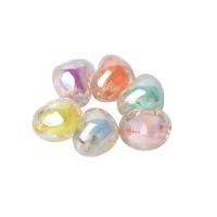 collier en perle acrylique , coeur, Placage de couleur AB, dégradé de couleur & DIY, multicolore Environ Vendu par sac