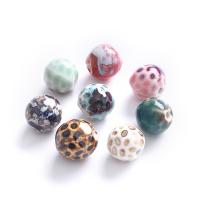 Speckled Porcelain Beads, Round, DIY 15mm 