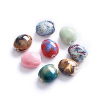 Gesprenkelte Porzellan Perlen, DIY, keine, 21x18mm, 5PCs/Tasche, verkauft von Tasche