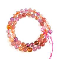 Gemischte Farbe Quarz Perlen, Super-7, rund, poliert, DIY & verschiedene Größen vorhanden, gemischte Farben, 4-10mm, Länge:14.96 ZollInch, verkauft von Strang