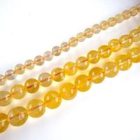Cristal en jaune naturelles, perles de citrine, Rond, poli, DIY & normes différentes pour le choix, Jaune, 6-12mm .96 pouce, Vendu par brin