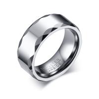Tungsten Steel Finger Ring, polished & for man, 8mm 