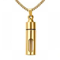304 Stainless Steel Perfume Bottle Necklace, Vacuum Ion Plating, fashion jewelry & for man Approx 23.62 Inch 