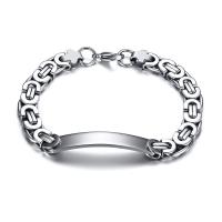 Stainless Steel Charm Bracelet, 304 Stainless Steel, polished, Unisex, original color, 11mm Approx 8.66 Inch 