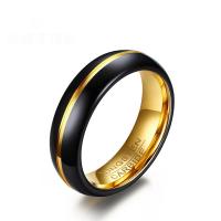 Tungsten Steel Finger Ring, polished, fashion jewelry & for man, 6mm 