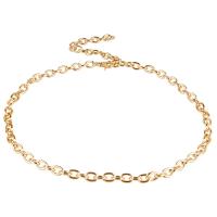 Zinc Alloy Waist Chain, Unisex, Crystal Gold, 10mm Approx 95 cm 