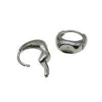 Iron Earring Drop Component, silver color, 14mm 