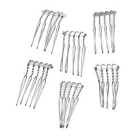 Decorative Hair Combs, Iron, for woman, silver color, 30-50mm 