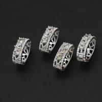 Iron Snap Clasp, Zinc Alloy, with rhinestone, silver color, 26mm 