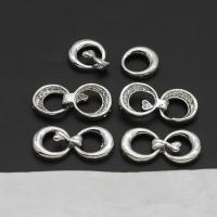 Zinklegierung Ring-Ring Verschluss, Silberfarbe, 27mm, verkauft von setzen