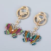 Zinc Alloy Key Clasp, Butterfly, fashion jewelry & for woman & with rhinestone 