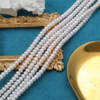 Button Cultured Freshwater Pearl Beads, DIY, white, 8-10mm Approx 15 Inch 