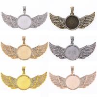 Zinc Alloy Pendant Cabochon Setting, Wing Shape, plated, with rhinestone Approx 