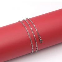 Stainless Steel Chain Necklace, 304 Stainless Steel, Galvanic plating, fashion jewelry, silver color 