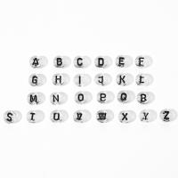 アルファベット アクリル ビーズ, アルファベット文字, DIY & エナメル, 無色, 7mm, 約 100パソコン/バッグ, 売り手 バッグ