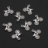 Zinc Alloy Jewelry Pendants, Bike, silver color, 16mm 