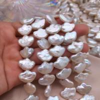 Keshi kultivierte Süßwasserperlen, Perlen, Barren, DIY, weiß, 12x16mm, Länge:ca. 15 ZollInch, verkauft von Strang