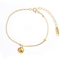 Titanium Steel Anklet, with 1.77Inch extender chain, Round, Vacuum Ion Plating, for woman, golden, 8mm Approx 8.07 Inch 