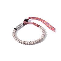 Xingyue Bodhi Bracelet, with Polyester & Brass, silver color plated, Unisex mixed colors, 150-200mm 
