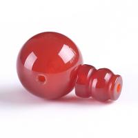 3 Holes Guru Beads, Black Agate, with Red Agate, polished, DIY 6-18mm 