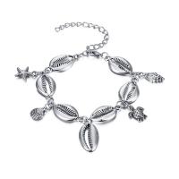 Zinc Alloy Anklet, platinum color plated, for woman Approx 7.08 Inch 