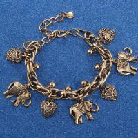 Zinc Alloy Anklet, plated, for woman Approx 7.08 Inch 