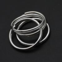 Zinc Alloy Key Split Ring, silver color, 27mm 