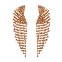 Zinc Alloy Rhinestone Drop Earring, high quality plated, fashion jewelry & for woman & with rhinestone 